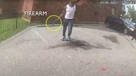 DC 18yo who LIVESTREAMED with gun brandished his weapon while fleeing before being shot – police body cam footage