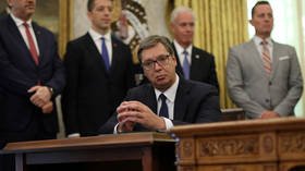 I pledged what? Serbian President Vucic seems surprised after Trump announces that Belgrade will move embassy to Jerusalem (VIDEO)