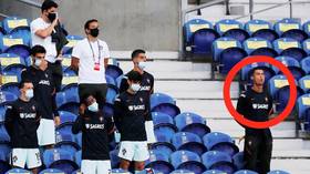 Put your mask on! Cristiano Ronaldo REPRIMANDED for failing to wear face-covering as he watched Portugal game (VIDEO)