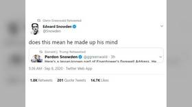 Journalist Glenn Greenwald slides ‘Pardon Snowden’ into Trump’s Twitter feed, gets a nod from fugitive whistleblower