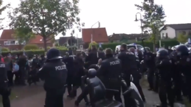 200 police called in after Kurdish protesters abuse female conductor & force train stoppage in Germany