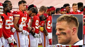 'This is how free speech works': Fans vent frustration at endless player protests by booing latest stunt during NFL season opener