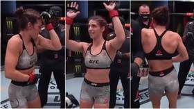 'A flawless showing': UFC knockout Mackenzie Dern DANCES in the octagon after another stunning submission win (VIDEO)