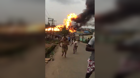 Scores injured after MASSIVE gas tanker explosion on outskirts of Lagos, Nigeria (VIDEOS)