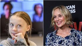 Sharon Stone shares her admiration for ‘brilliant’ Putin, scorns ‘baby’ Trump with Russian pranksters posing as Greta Thunberg