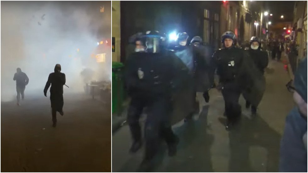 Paris riot cops disperse protesters with tear gas as harsh 2nd lockdown