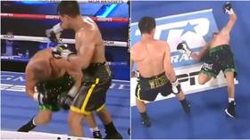 'Never seen anything like it': Zepeda vs Baranchyk war sees SEVEN knockdowns before Belarusian is left in crumpled heap (VIDEO)