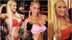 'Fake boobs help!' Boxer who sold dirty socks for cash faces backlash after securing world title fight after only FOUR pro fights