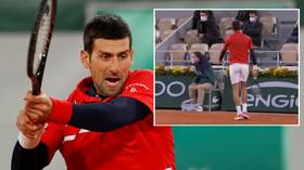 'He's done it AGAIN!' Novak Djokovic hits line judge in face with ball at French Open (VIDEO)
