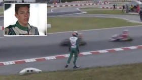 'I'm out of motorsport for the rest of my life': Karting thug who threw bumper at rival RETIRES after being savaged by ex-F1 champ