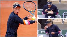 'Never seen that before': German ace Siegemund eats MEAL during French Open win as her controversial tournament continues (VIDEO)