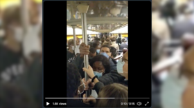 WATCH: People squeeze into Paris train like sardines in a can despite restrictions introduced after 2 days of 18k new cases