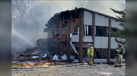 ‘Explosion’ & huge fire in Harrisonburg, Virginia leaves at least three injured (VIDEOS)