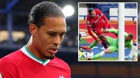 Virgil van Dijk 'set to miss the rest of the season' after suffering SERIOUS knee injury in clash with rivals Everton