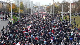 Belarus protests: Dozens detained by cops & rubber bullets fired during another large anti-opposition march in Minsk (VIDEOS)