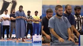 WATCH: Khabib leads teammates in prayers at UFC 254 training camp as he details 'psychological stress' of being champion