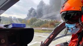 Major fire breaks out in France’s Le Havre port, smoke visible kilometres away (VIDEOS)