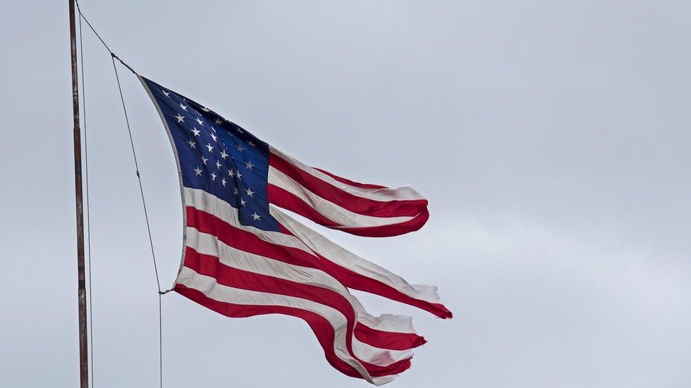 Flagged out. Coming out Flag. Korean Flag on the Wind.