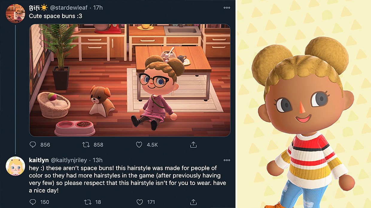 Don't wear them if you're white': Animal Crossing gamers accused of  CULTURAL APPROPRIATION over virtual afro puff hairstyles — RT USA News