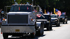 WATCH: Convoy of Trump supporters’ trucks surrounds Biden-Harris campaign bus to ‘escort it out of Texas’