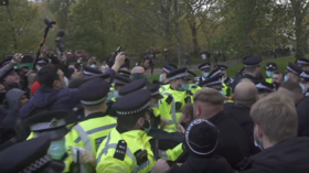 WATCH: Tommy Robinson’s supporters clash with London police after his arrest for ‘breaking Covid rules’