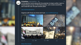 Antifa-affiliated Twitter account shares riot strategy guides in preparation for US election fallout – no matter who wins