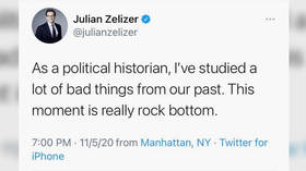 CNN analyst & historian says Trump’s election claims ‘rock bottom’ of US history, deletes ‘poorly worded’ tweet after backlash