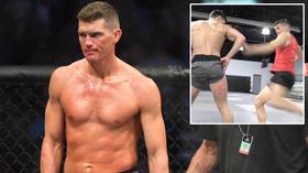 'Oh God, this was a bad idea' YouTuber immediately REGRETS decision to let UFC's Stephen Thompson repeatedly leg-kick him (VIDEO)