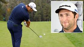 The Masters: Jon Rahm makes INCREDIBLE pond-skimming HOLE-IN-ONE in practice ahead of Augusta tournament (VIDEO)