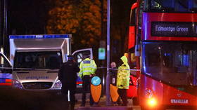 WATCH: Man crashes car into north London police station & ‘sets road on FIRE’