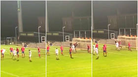 'Just give him the Puskas Award now': Danish defender fires barely-believable goal after overhead kick rebounds off bar (VIDEO)