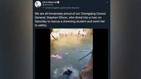 Watch: British diplomat in China DIVES INTO RIVER to save drowning girl