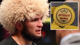 UFC's Khabib bizarrely awarded 'Best Mom' medal in Dagestan after keeping promise to end undefeated career