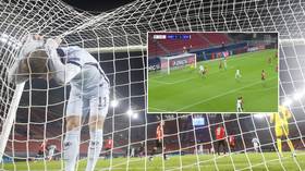 'Even the mascot's in disbelief': Fans stunned as Chelsea star Werner misses sitter from just yards out vs Rennes (VIDEO)