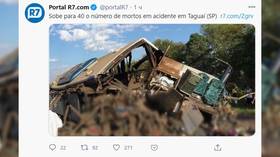 More than 40 killed in head-on collision between truck and bus in Brazil’s ‘worst highway crash this year’