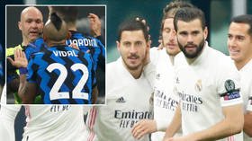 'He's lost his MIND': Vidal is sent off after MASSIVE meltdown with referee as Hazard finally bags in Champions League for Madrid