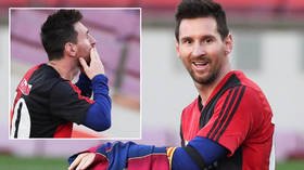 ‘Thank you, Leo’: Messi honors Maradona by unveiling top of club they shared after scoring Barcelona goal worthy of Argentina icon