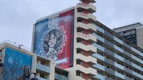 Marianne cries: Giant Paris mural based on work by author of iconic ‘OBEY’ and Obama ‘Hope’ posters defaced by cryptic artist gang