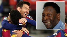 History made: Lionel Messi on the brink of breaking another record after drawing level with football icon Pele in club scorer list