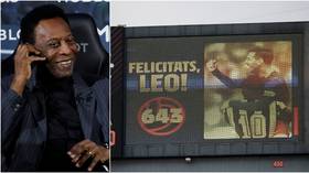 'Congratulations on your historic record, Lionel': Pele praises Messi for tying his all-time single club goalscoring tally