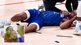 ‘It didn’t look good’: NBA star floored with blood gushing from mouth in horror injury after taking elbow to face in game (VIDEO)