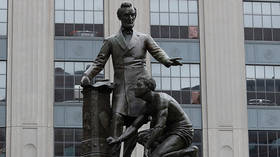 How can a memorial celebrating emancipation & Abraham Lincoln, the man who abolished slavery in America, be considered offensive?