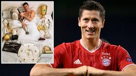 Not bad for a year's work: Robert Lewandowski shows off 12 TROPHIES after Bayern striker's stellar year in 2020