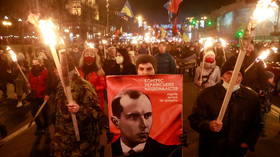 Ukrainian nationalists and neo-Nazis stage torchlight march in Kiev to mark Nazi collaborator’s birthday (VIDEO)