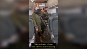 Covid rule-enforcing ‘Karens,’ including HuffPost journo, threaten train passengers for not wearing masks while... drinking coffee