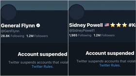 Twitter purges lawyer Sidney Powell, General Flynn & others amid post-Capitol crackdown on 'QAnon'