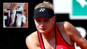 Winging it: Ukrainian tennis star Yastremska is seen dancing on flight to Australian Open despite provisional suspension (VIDEO)