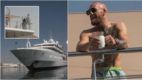 Conor McGregor poses on $780K-a-week superyacht moored at UFC Fight Island – as coach jokes ‘there are no bigger boats’