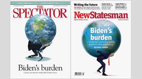 ‘Great cover, guys’: UK’s New Statesman magazine mocked for copying rival Spectator’s Biden-themed front page