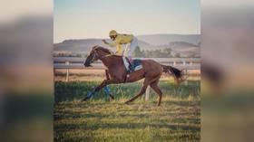 WATCH shocking moment jockey flipped upside down at 41mph by own horse